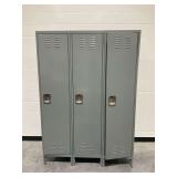 3-Tier Metal Locker Unit...has dents