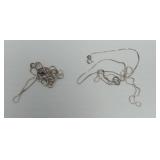(2) Sterling Silver 18 in. Box Link Chains