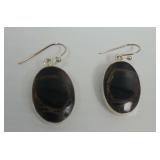 Septarian Stone Sterling Silver Dangle Earrings