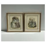 (2) Framed Fashion Prints Depicting 19th Century Attire