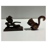 (2) Cast Iron Squirrel Nutcrackers