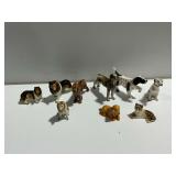 Ceramic Dog Figurines Group