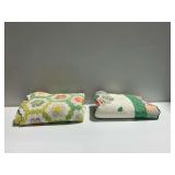 (2) Hand Stitched Quilts with Floral Patterns