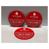 (3) Stem Ciders Tin Signs