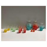West Virginia Glass Frosted Ombre Glassware