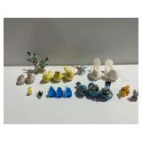 Ceramic and Glass Bird Figurines