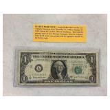Series 1963 B Joseph W. Barr One Dollar Federal Reserve Note