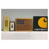 Carhartt Sign, Botanical Print, and Other Wall Decor