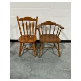 (2) Wooden Dining Chairs