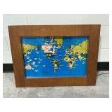 Howard Miller Model 4622 World Time Illuminated Wall Clock...may need new bulb