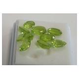 Faceted Peridot Gemstone Lot - 7.15 Carats Total