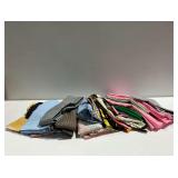 Folded Fabric Pieces in Various Patterns and Colors