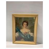 Framed Portrait Print of Woman with Blue Sash