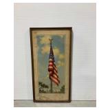 Framed Sidney Moore American Flag Print