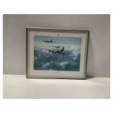 Framed Robert Taylor Memphis Belle Aviation Print Signed by Robert K. Morgan
