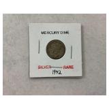 1942 US Mercury Silver Dime