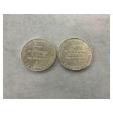 (2) 1981 US Assay Office San Francisco 1 Troy Ounce .999 Fine Silver Trade Units