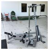 Home Gym Fitness System with Pulley and Bench