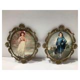 (2) Portrait Prints (Pinkie and Blue Boy)  in Ornate Frames