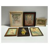 (6) Framed Prints of Children and Babies by Various Artists