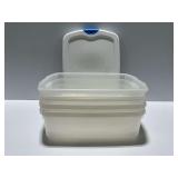 (4) Sterilite 35 Qt. Plastic Storage Bins and (4) Lids