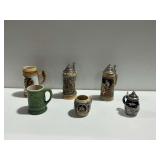 (6) German Ceramic Beer Steins and Mugs