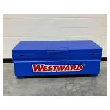 Westward Blue Metal Jobsite Storage Chest with Hardware