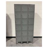 3-Unit Multi-Tier Metal Lockers