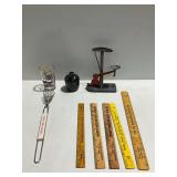 Zenith Scale, Advertising Rulers, Stoneware Jug, and More