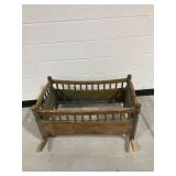 Wooden Spindle Rocking Cradle...missing bottom