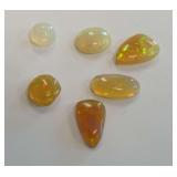 (6) Cabochon Opals Weighing 3.60 Carats Total