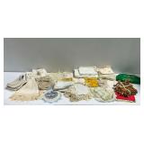 Vintage Textiles with Doilies and Other Linens