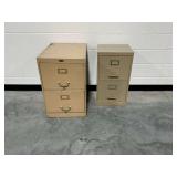 (2) Metal Filing Cabinets