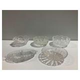 Vintage Pressed Cut Bowls and Divided Dish
