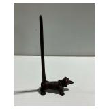 Cast Iron Dachshund Dog Paper Towel Holder