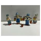 (4) Ceramic Figurines with Dutch Child Motifs