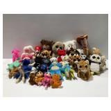 Group of Stuffed Animals and Plush Toys
