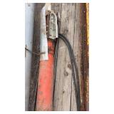 Red Hydraulic auger