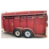 1985 Stock Trailer Pioneer- pulls nice 16