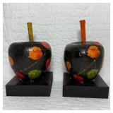 Painted Apple Sculptures