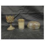Three Vintage Metallic Items