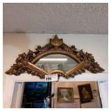 Ornate Gold-Tone Wall Mirror Frame