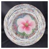 Recycled Paper Wall Art With Flower Centerpiece