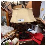 Metal Table Lamp With Fabric Shade