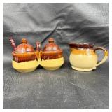 Ceramic Condiment Set With Pitcher