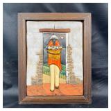 Handmade Framed Ceramic Wall Art