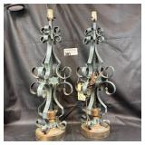 Scroll Metal Table Lamps