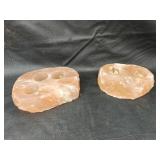 Two Himalayan Salt Holders