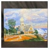 Lighthouse Scene Oil Painting on Canvas