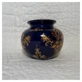 Blue and Gold Ceramic Vase